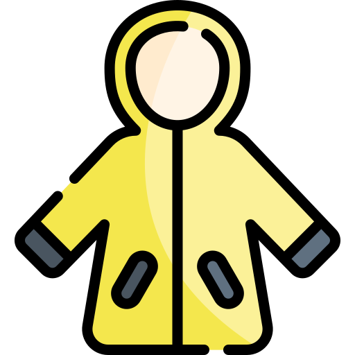 Raincoat Kawaii Lineal color icon