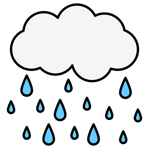 Rain Generic Outline Color icon