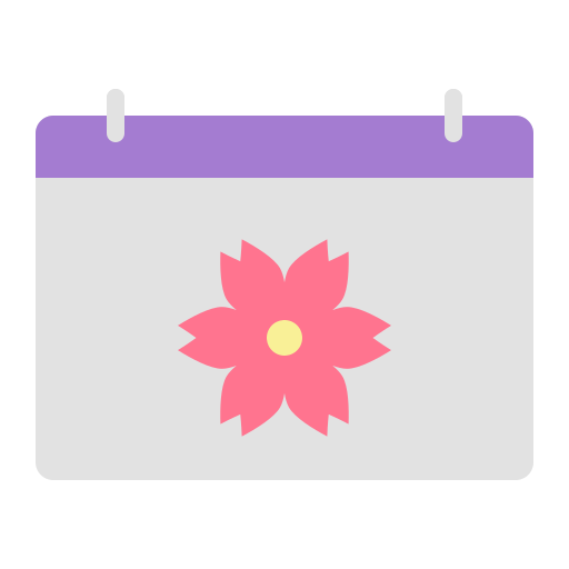 calendario de primavera icono gratis