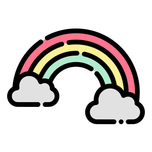 Rainbow Generic Outline Color icon