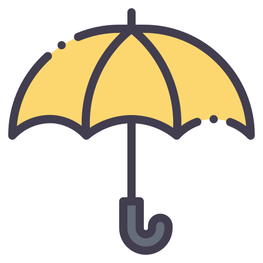 Umbrella Generic Outline Color icon