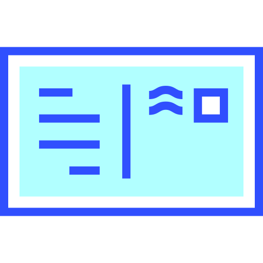 엽서 무료 아이콘