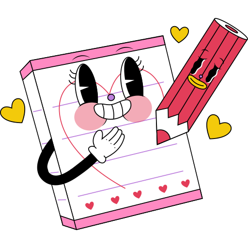 carta de amor grátis figurinha