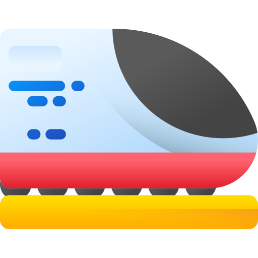 High speed train 3D Color icon