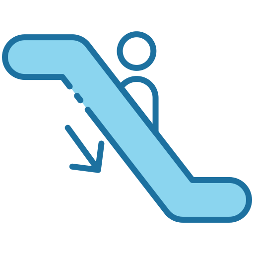 Escalator Generic Blue Icon