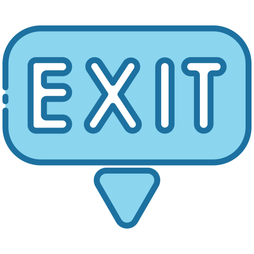 Exit Generic Blue icon