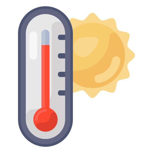 temperatura caliente icono gratis