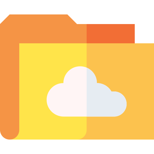 carpeta de la nube icono gratis