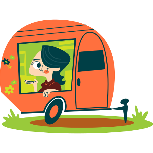 Camping van free sticker Camping van free sticker