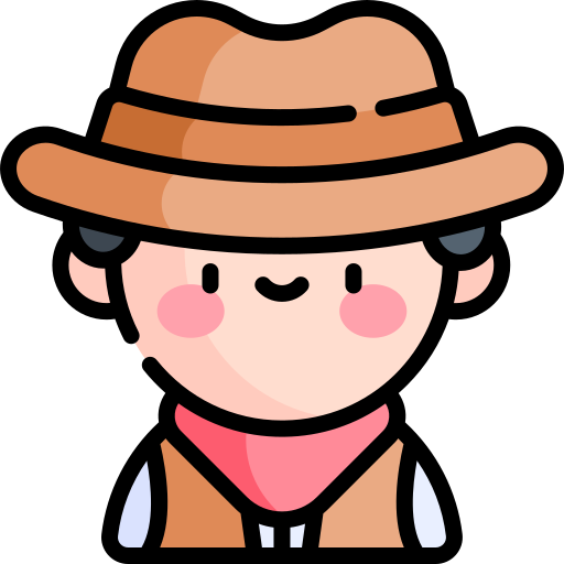 Cowboy Kawaii Lineal color icon