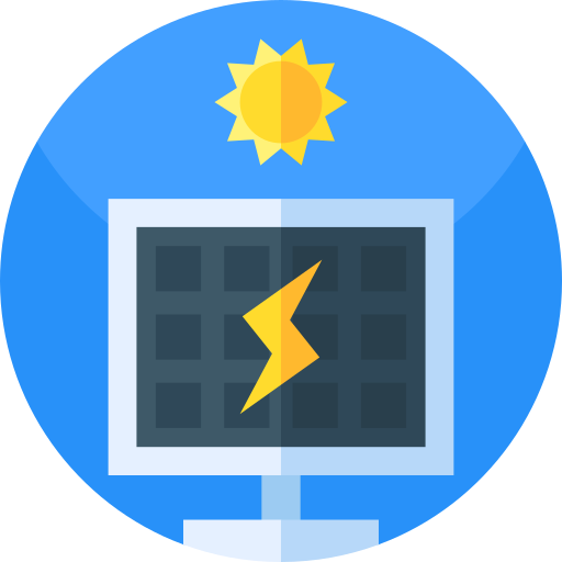 energía solar icono gratis