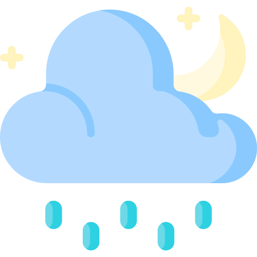 lluvia nocturna icono gratis