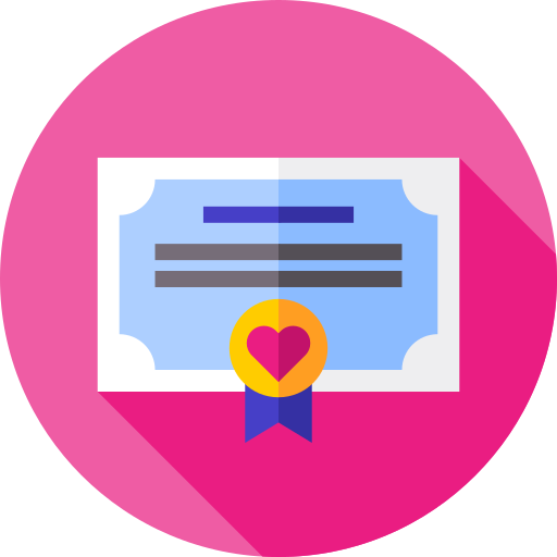 certificado de matrimonio icono gratis