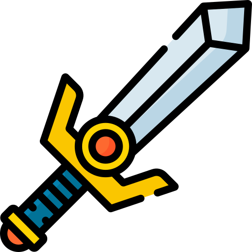 Sword Flaticons Lineal Color icon