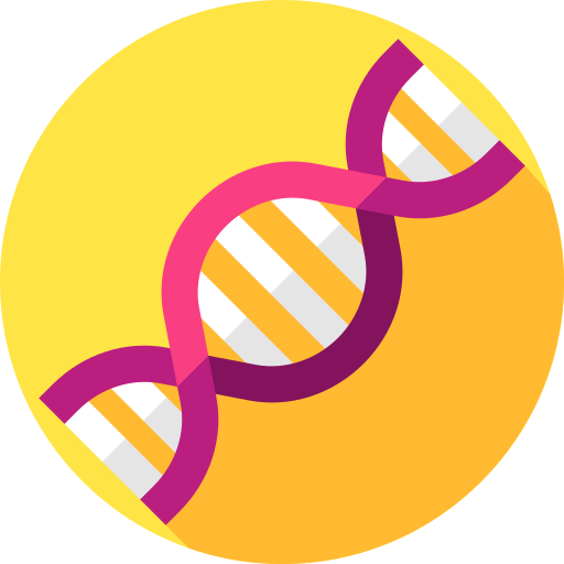 Dna Flat Circular Flat icon