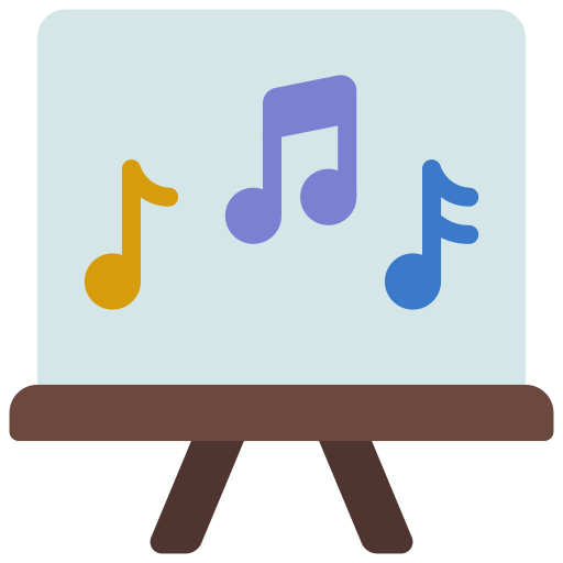 clase de musica icono gratis