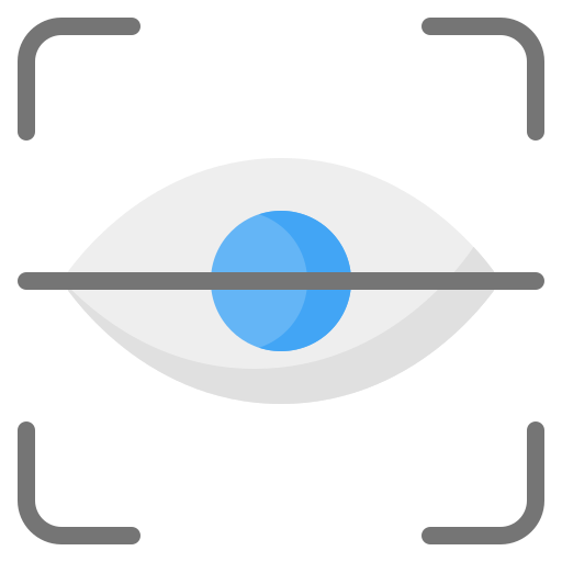 reconocimiento ocular icono gratis