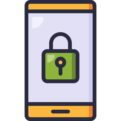 seguridad móvil icono gratis
