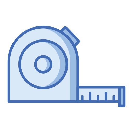 Measuring tape Generic Blue icon