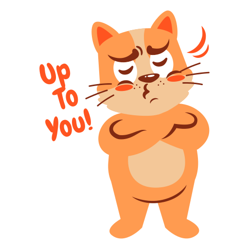 Pet Series - Cute Cat with Angry Face' Sticker