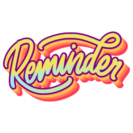 Reminder free sticker Reminder free sticker