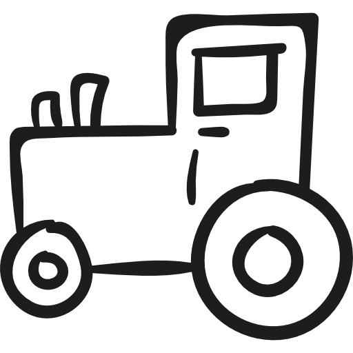 tractor de jardinería icono gratis