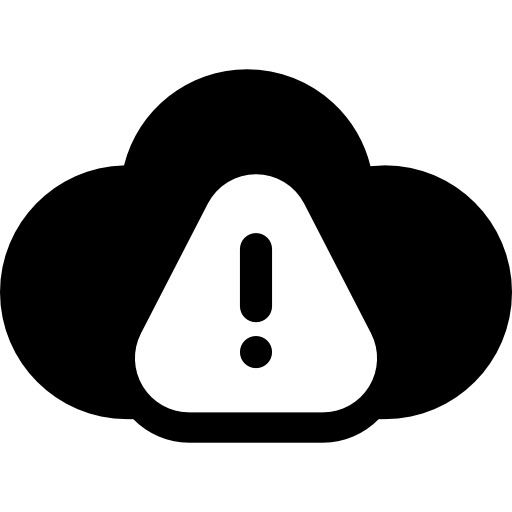 nube informática de advertencia icono gratis