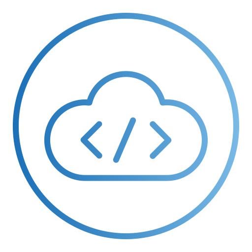 codificación en la nube icono gratis