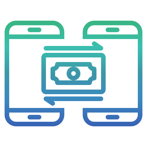 transferencia de dinero icono gratis