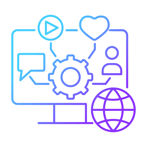medios de comunicación social icono gratis