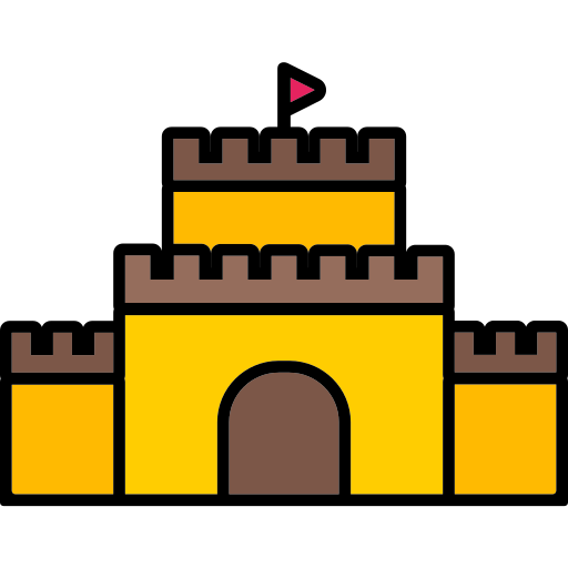 castillo de arena icono gratis