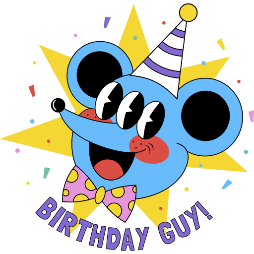 Birthday free sticker Birthday free sticker