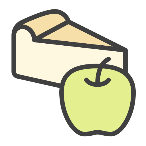 pie de manzana icono gratis