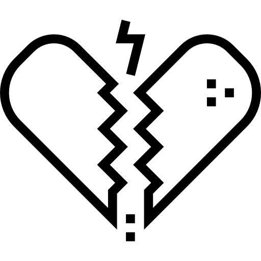 Broken heart free icon