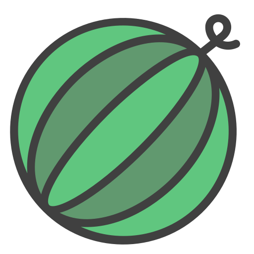 Watermelon Generic Outline Color icon