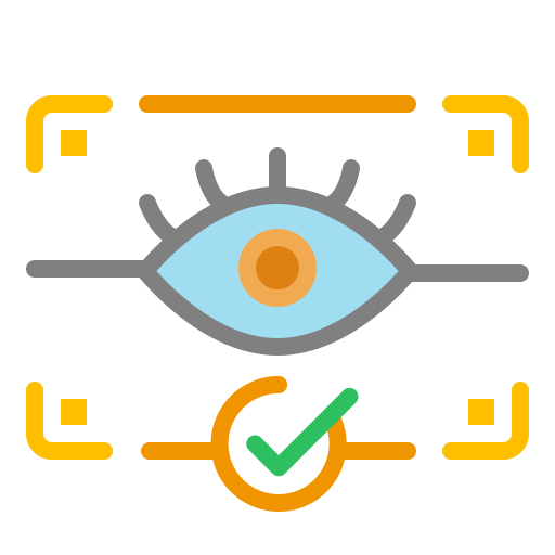 reconocimiento ocular icono gratis