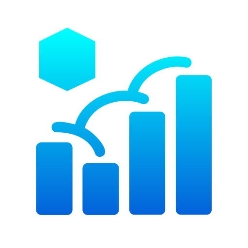 tabla de crecimiento icono gratis