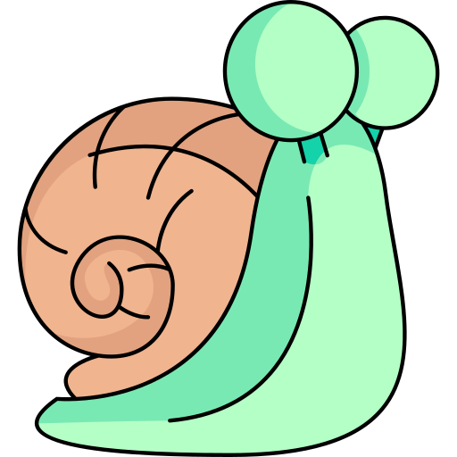 Snail Generic Thin Outline Color icon