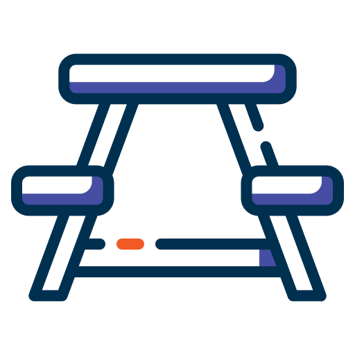 Picnic table Generic Outline Color icon