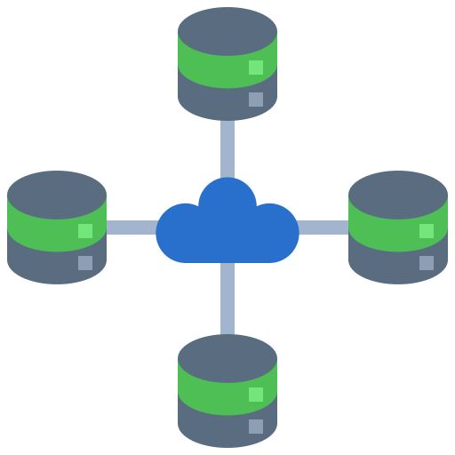 integración de datos icono gratis