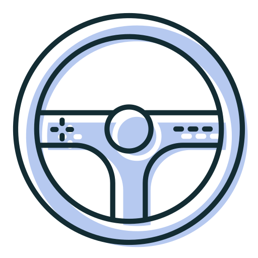 Steering wheel Generic Blue icon