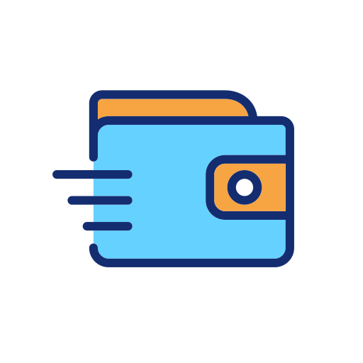 Wallet Generic Thin Outline Color icon