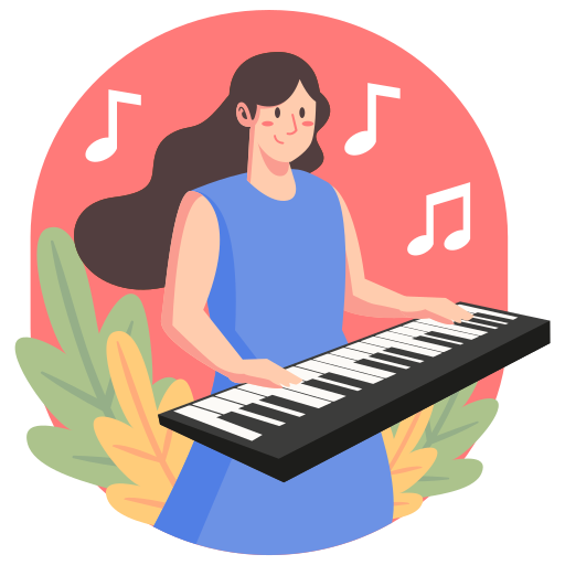 Keyboard instruments Stickers - Free music Stickers