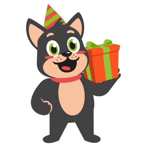 Gift box free sticker