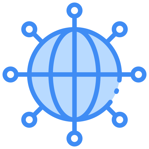 Global network Generic Blue icon