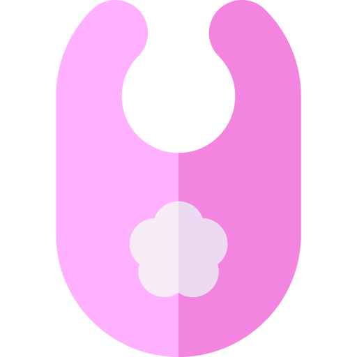 Baby bib Basic Rounded Flat icon