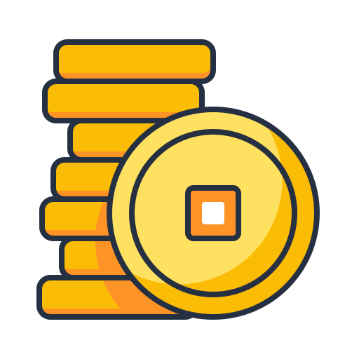 Coin stack Generic Outline Color icon