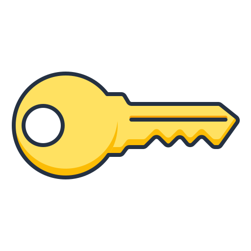 Key Generic Outline Color icon