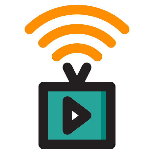 transmisión de vídeo icono gratis