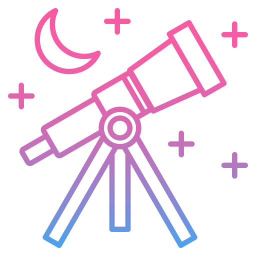 telescópio grátis ícone